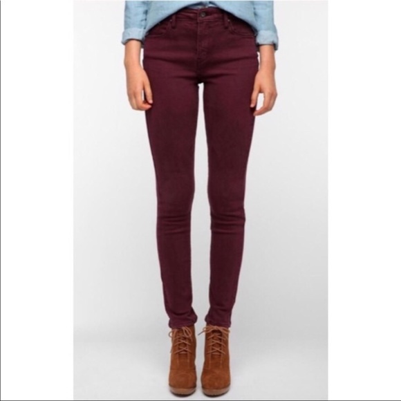 Joe's Jeans Denim - Joe’s Jeans Skinny Maroon Burgundy Jeans Size 27